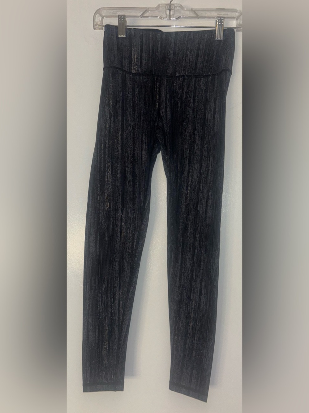 Victoria's Secret Black Gold Metallic Full Length Leggings